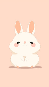 可爱的兔子插图