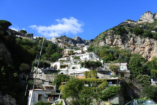 意大利风景高山上建筑