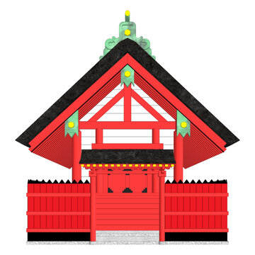 日式草屋立面效果图