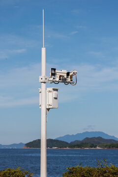 海边的安防监视设备