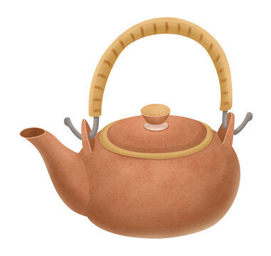 一把棕色茶壶