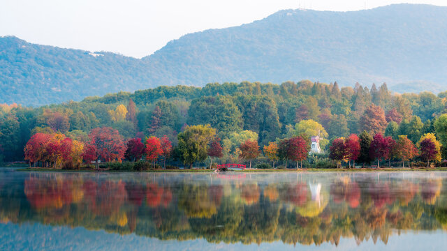 南京前湖公园秋景