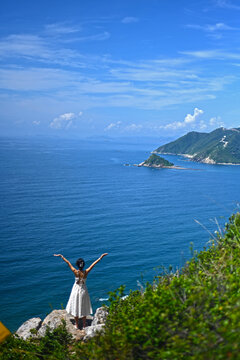 广东深圳西涌天文台海景如画