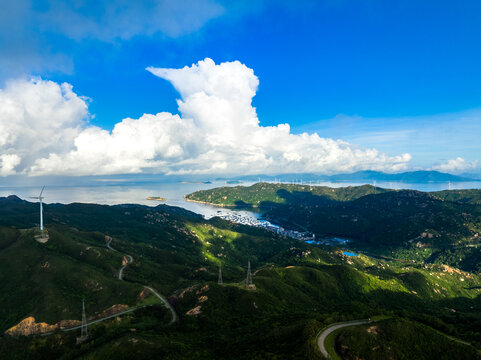 江门上川岛风力发电日出