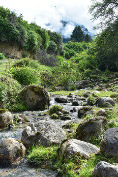 西藏青藏高原田园风光