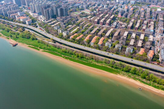 航拍湖南长沙城市景观