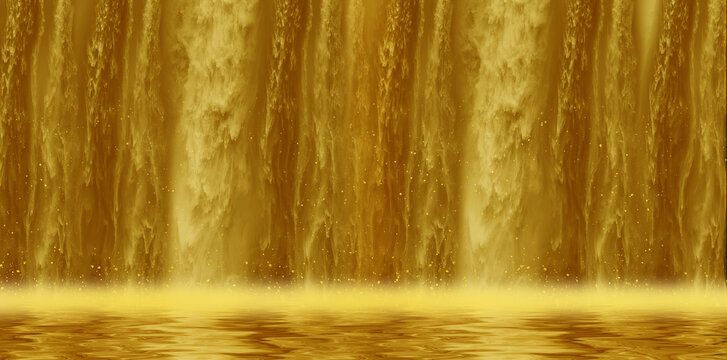 金色瀑布壁画