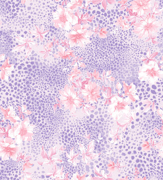 紫豹纹粉花