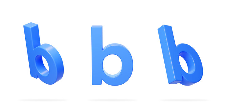 英文字母b拼音拼写语言3D