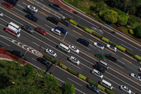 交通路况俯视图