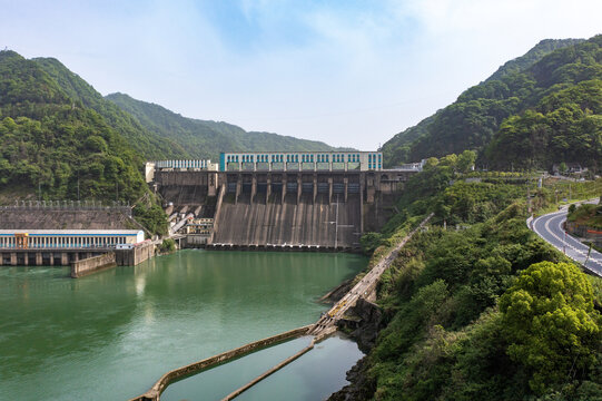 航拍湖南益阳安化县柘溪水库