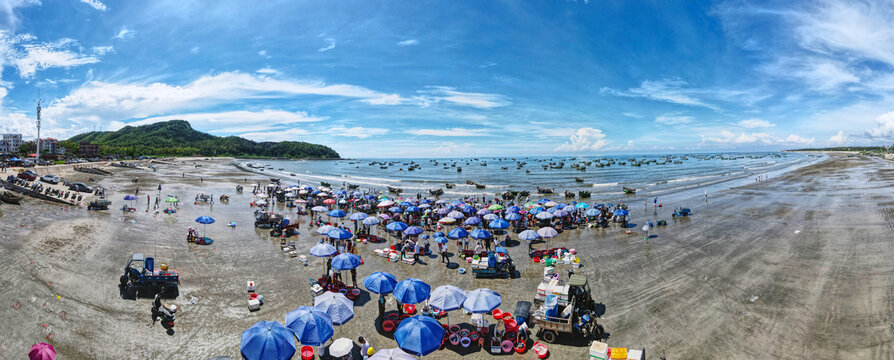 海边海鲜交易市场