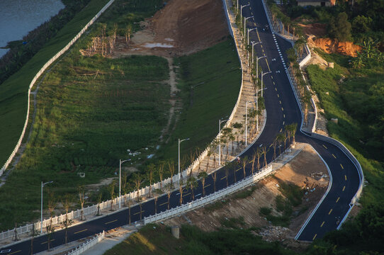 沥青公路航拍