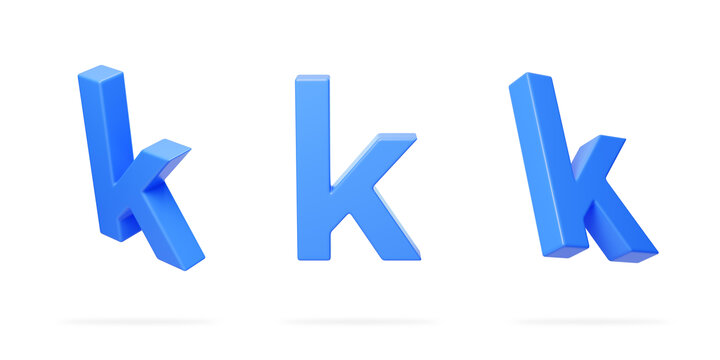 英文字母k拼音拼写语言3D