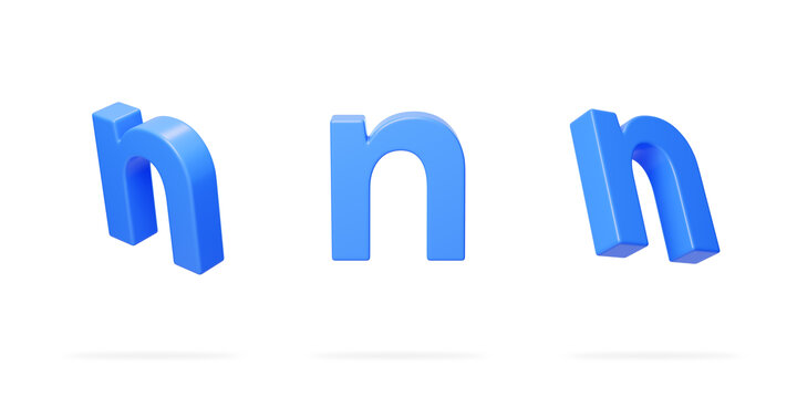 英文字母n拼音拼写语言3D