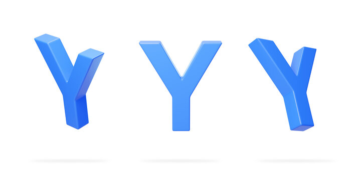 英文字母Y拼音拼写语言3D