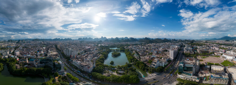 广西桂林市区全景