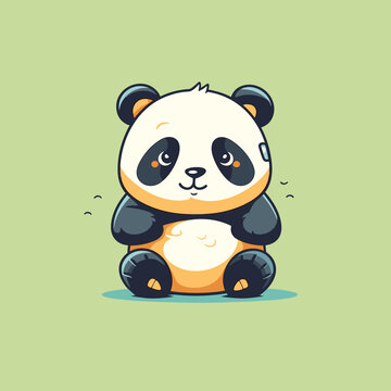 熊猫矢量插画元素