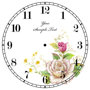 欧式花卉表盘设计钟表钟面