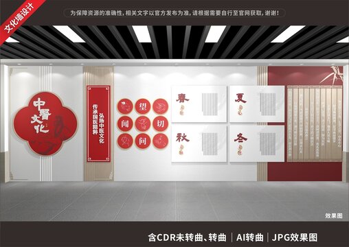 中医文化展示展厅墙