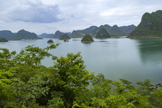 山水湖泊水域水库