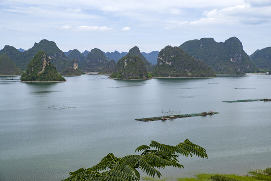 山水湖泊自然风景