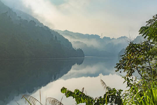 湖光山色自然风景