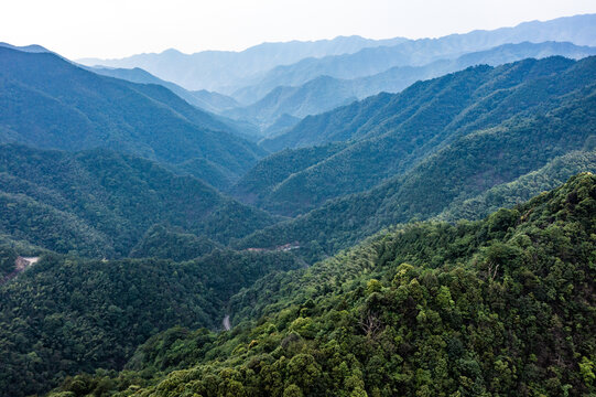 航拍湖南岳阳北罗霄森林公园