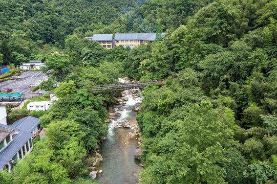 航拍湖南株洲炎陵神农谷景区