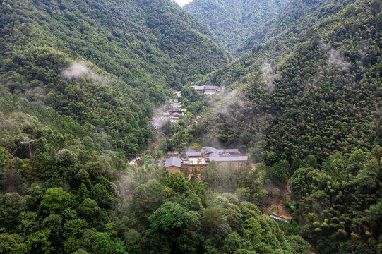 航拍湖南株洲炎陵神农谷景区