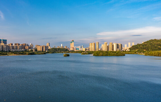 航拍湖南长沙城市景观