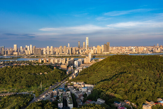 航拍湖南长沙城市景观