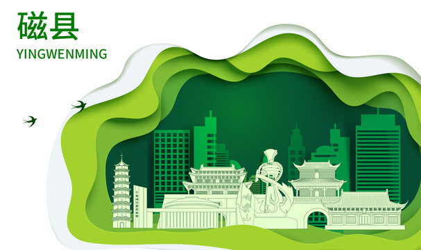 磁县生态绿色宜居城市海报