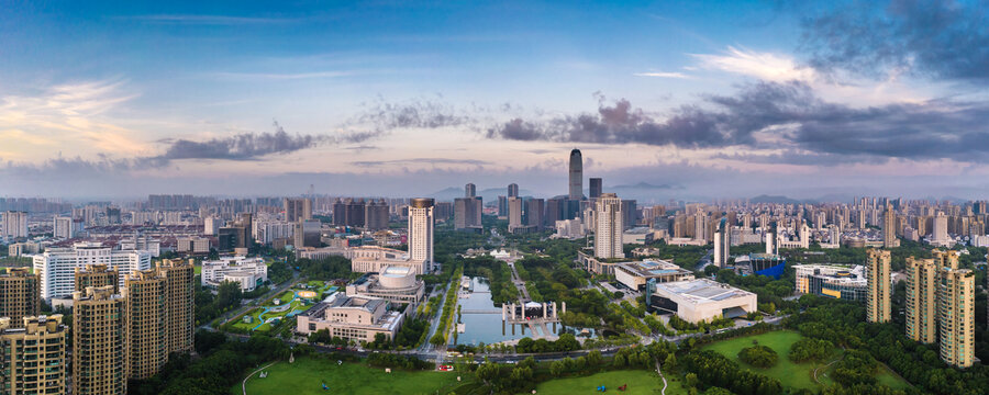 台州城市全景航拍