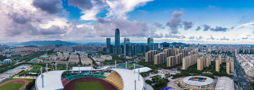 台州城市全景航拍