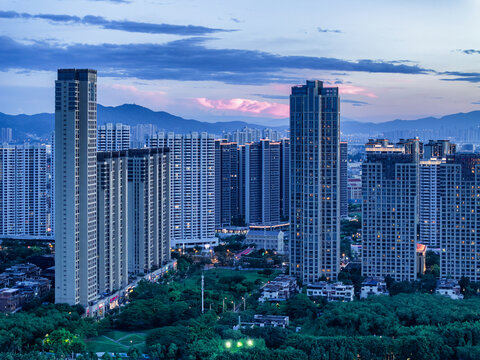 航拍厦门城市风光