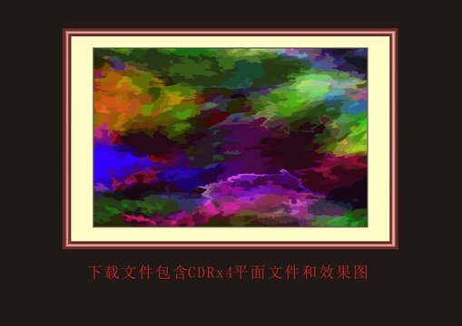 深色渐变色块彩绘底纹