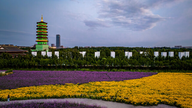 中国长春北湖花海景观