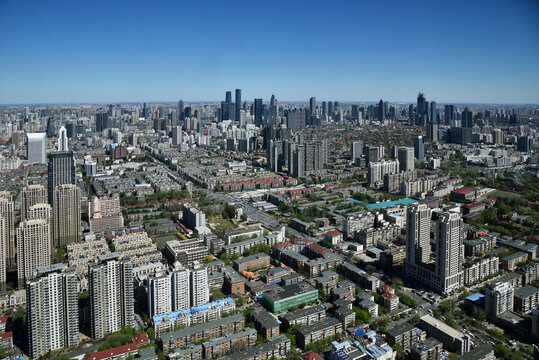 天津天际线城市建筑风光