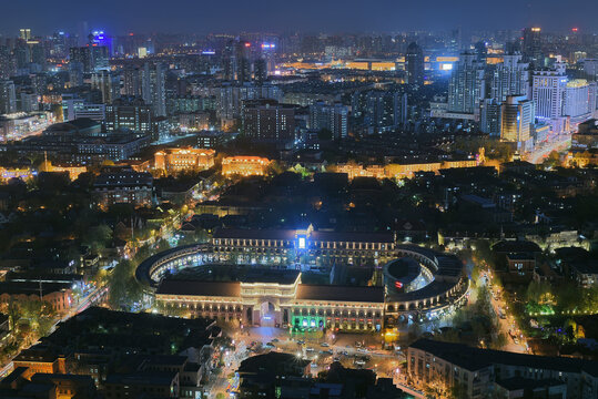 天津五大道欧式建筑风光夜景