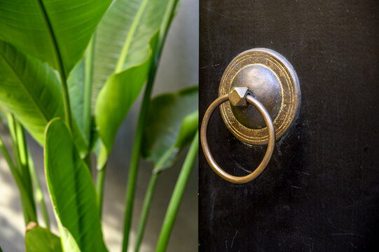 圆形铜门环