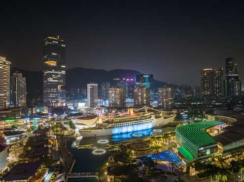 蛇口海上世界广场明华轮夜景