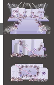 紫色婚礼设计效果图