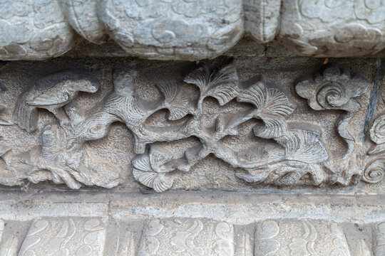 五台山普化寺古建石雕石刻照壁