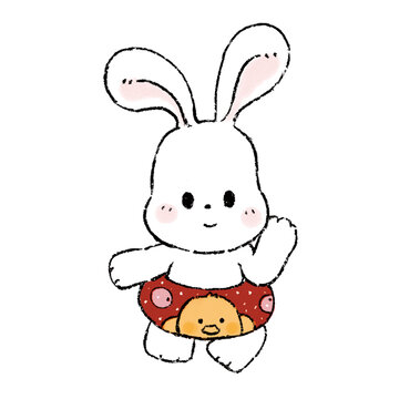 可爱的兔子卡通形象