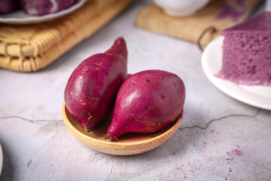 紫薯新鲜紫薯紫薯特写