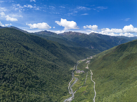 四姑娘山川西雪山草甸森林自然