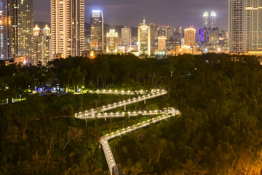 厦门山海健康步道夜景