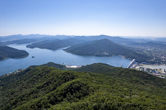 吉林市松花湖丰满大坝秋季风光