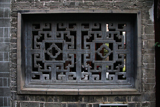 中式石刻窗格